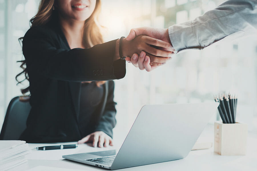 Financial advisor supporting a client